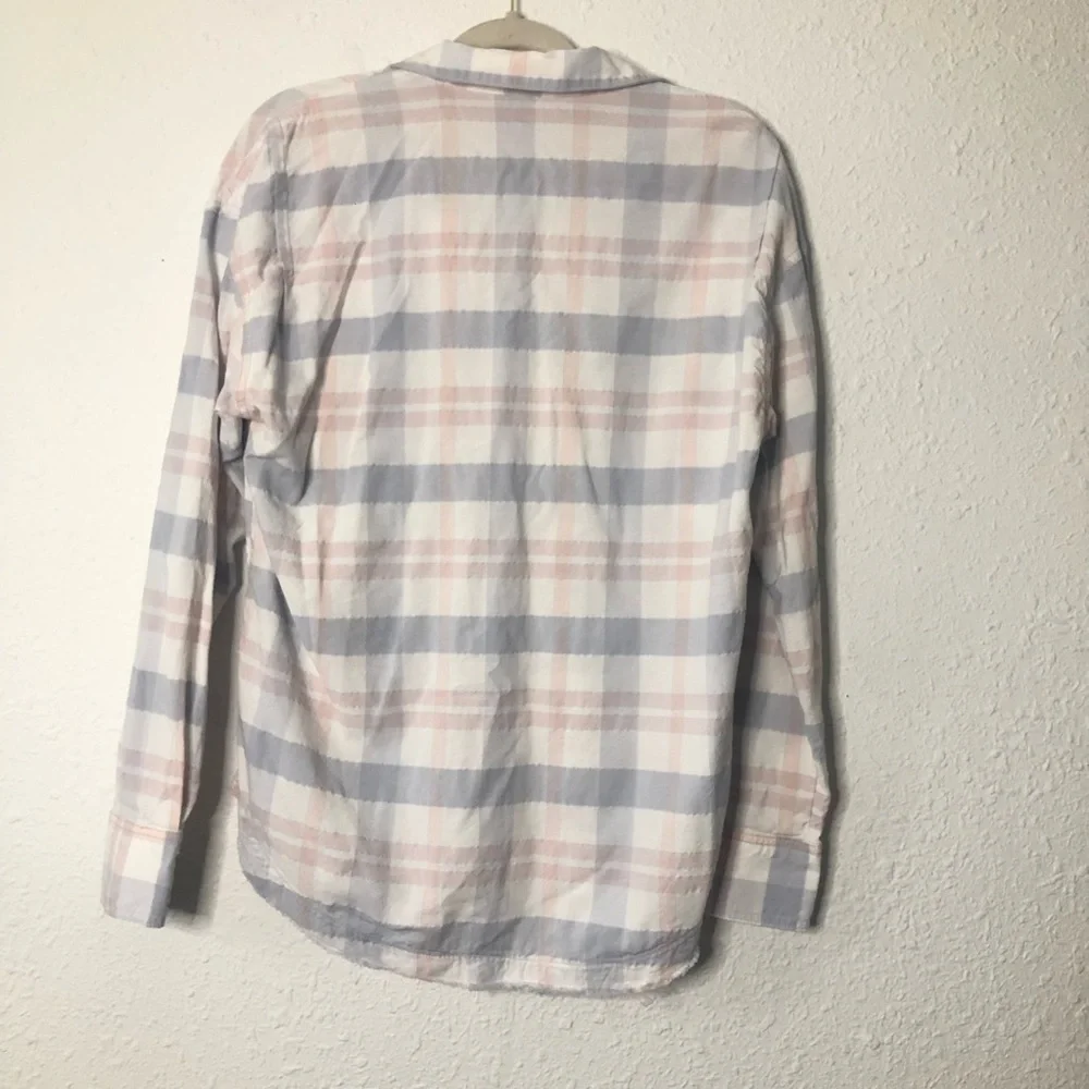 Free People Loveland Plaid Button Down Shirt Small